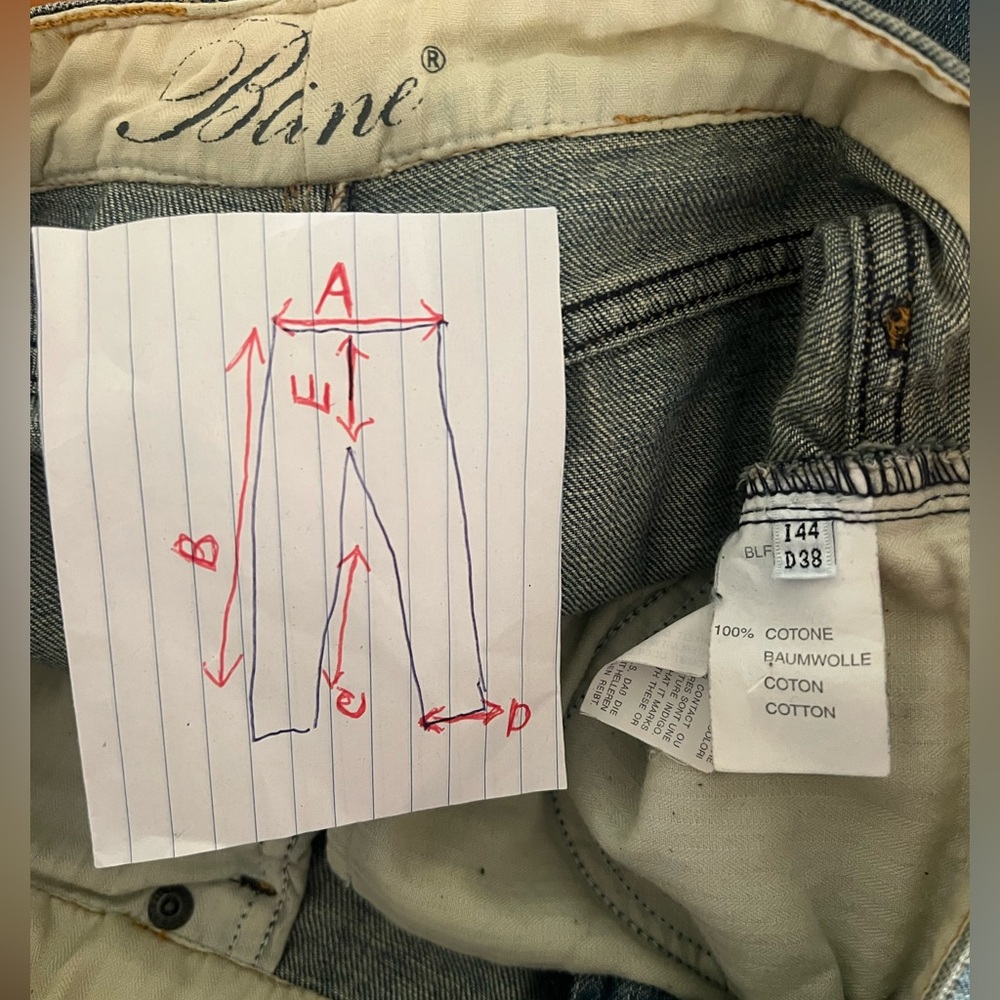 Blumarine Italy Blue Boot Cut Jeans with Embroidery Crystal Sequins Waist 30” - Picture 12 of 13